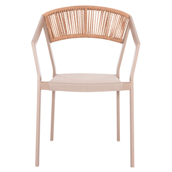 ΠΟΛΥΘΡΟΝΑ ΑΛΟΥΜΙΝΙΟΥ HM5891.03 ΣΑΜΠΑΝΙΖΕ ΣΚΕΛΕΤΟΣ&TEXTLINE- RATTAN 56x60x81,5Υ εκ.