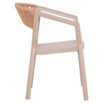 ΠΟΛΥΘΡΟΝΑ ΑΛΟΥΜΙΝΙΟΥ HM5891.03 ΣΑΜΠΑΝΙΖΕ ΣΚΕΛΕΤΟΣ&TEXTLINE- RATTAN 56x60x81,5Υ εκ.