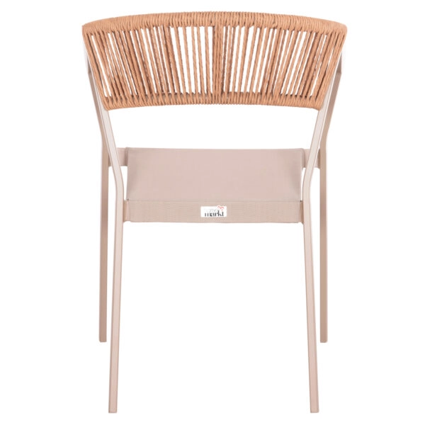 ΠΟΛΥΘΡΟΝΑ ΑΛΟΥΜΙΝΙΟΥ HM5891.03 ΣΑΜΠΑΝΙΖΕ ΣΚΕΛΕΤΟΣ&TEXTLINE- RATTAN 56x60x81,5Υ εκ.