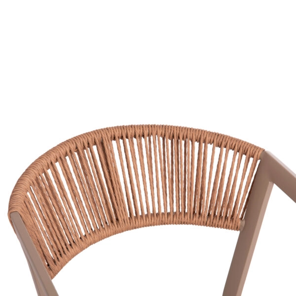 ΠΟΛΥΘΡΟΝΑ ΑΛΟΥΜΙΝΙΟΥ HM5891.03 ΣΑΜΠΑΝΙΖΕ ΣΚΕΛΕΤΟΣ&TEXTLINE- RATTAN 56x60x81,5Υ εκ.