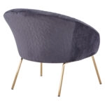 ΠΟΛΥΘΡΟΝΑ JOYCE ΒΕΛΟΥΔΟ ΓΚΡΙ ΚΑΙ ΜΕΤΑΛΛΙΚΑ ΠΟΔΙΑ HM8549.01 80X76X75Y εκ.