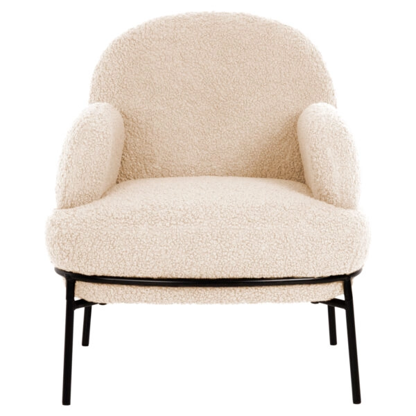 ΠΟΛΥΘΡΟΝΑ AGNES HM9525.23 ΛΕΥΚΟ ΜΠΟΥΚΛΕ-ΜΑΥΡΑ ΜΕΤΑΛΛΙΚΑ ΠΟΔΙΑ 74x71x83Υεκ.