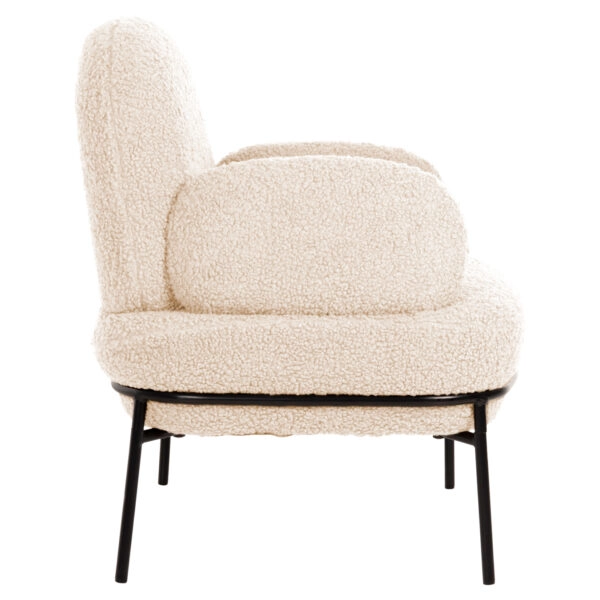 ΠΟΛΥΘΡΟΝΑ AGNES HM9525.23 ΛΕΥΚΟ ΜΠΟΥΚΛΕ-ΜΑΥΡΑ ΜΕΤΑΛΛΙΚΑ ΠΟΔΙΑ 74x71x83Υεκ.