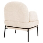 ΠΟΛΥΘΡΟΝΑ AGNES HM9525.23 ΛΕΥΚΟ ΜΠΟΥΚΛΕ-ΜΑΥΡΑ ΜΕΤΑΛΛΙΚΑ ΠΟΔΙΑ 74x71x83Υεκ.