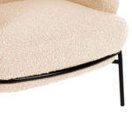 ΠΟΛΥΘΡΟΝΑ AGNES HM9525.23 ΛΕΥΚΟ ΜΠΟΥΚΛΕ-ΜΑΥΡΑ ΜΕΤΑΛΛΙΚΑ ΠΟΔΙΑ 74x71x83Υεκ.