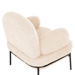 ΠΟΛΥΘΡΟΝΑ AGNES HM9525.23 ΛΕΥΚΟ ΜΠΟΥΚΛΕ-ΜΑΥΡΑ ΜΕΤΑΛΛΙΚΑ ΠΟΔΙΑ 74x71x83Υεκ.