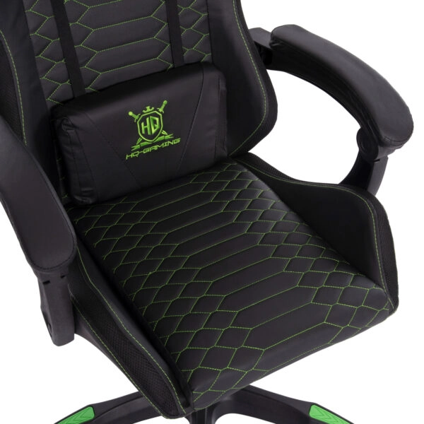 ΠΟΛΥΘΡΟΝΑ GAMING LOOT HM1204 ΜΑΥΡΟ-ΠΡΑΣΙΝΟ PVC & NYLON 51x49x125Υεκ.