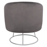 ΠΟΛΥΘΡΟΝΑ ARIEN ΓΚΡΙ ΒΕΛΟΥΔΟ ΜΕ ΑΣΗΜΙ ΒΑΣΗ HM8403.01 80x75x82Υ εκ.