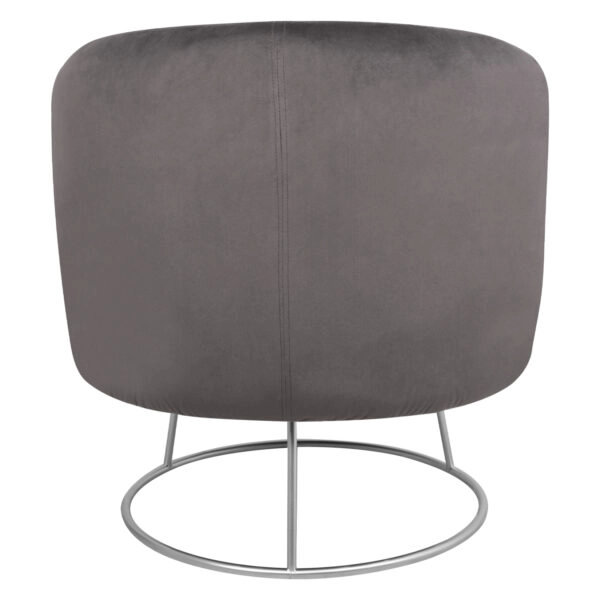 ΠΟΛΥΘΡΟΝΑ ARIEN ΓΚΡΙ ΒΕΛΟΥΔΟ ΜΕ ΑΣΗΜΙ ΒΑΣΗ HM8403.01 80x75x82Υ εκ.