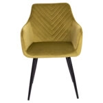 ΠΟΛΥΘΡΟΝΑ ΤΡΑΠΕΖΑΡΙΑΣ LATRELL HM8582.07 ΒΕΛΟΥΔΟ ΛΑΔΙ-ΜΕΤΑΛΛΙΚΑ ΠΟΔΙΑ 55x57x84Υεκ.