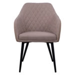 ΠΟΛΥΘΡΟΝΑΚΙ CHARLES HM8522.07 ΜΕ ΥΦΑΣΜΑ ΜΠΕΖ & PU ΜΠΕΖ 57x63x83Υ εκ.