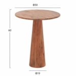 ΣΕΤ 3 ΣΤΡΟΓΓΥΛΑ ΤΡΑΠΕΖΑΚΙΑ ΣΑΛΟΝΙΟΥ DRENT HM18349 ΞΥΛΟ ΑΚΑΚΙΑΣ Φ50x60Υεκ