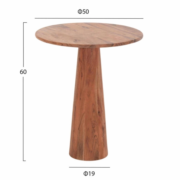 ΣΕΤ 3 ΣΤΡΟΓΓΥΛΑ ΤΡΑΠΕΖΑΚΙΑ ΣΑΛΟΝΙΟΥ DRENT HM18349 ΞΥΛΟ ΑΚΑΚΙΑΣ Φ50x60Υεκ