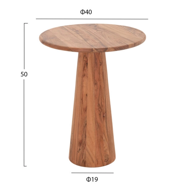 ΣΕΤ 3 ΣΤΡΟΓΓΥΛΑ ΤΡΑΠΕΖΑΚΙΑ ΣΑΛΟΝΙΟΥ DRENT HM18349 ΞΥΛΟ ΑΚΑΚΙΑΣ Φ50x60Υεκ