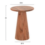 ΣΕΤ 3 ΣΤΡΟΓΓΥΛΑ ΤΡΑΠΕΖΑΚΙΑ ΣΑΛΟΝΙΟΥ DRENT HM18349 ΞΥΛΟ ΑΚΑΚΙΑΣ Φ50x60Υεκ