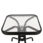 ΤΡΑΠΕΖΙ ΒΟΗΘΗΤΙΚΟ FIGO HM6067.03 ΜΕΤΑΛΛΙΚΟ ΜΑΥΡΟ-ΓΥΑΛΙΝΗ ΕΠΙΦΑΝΕΙΑ 45x45x50Yεκ