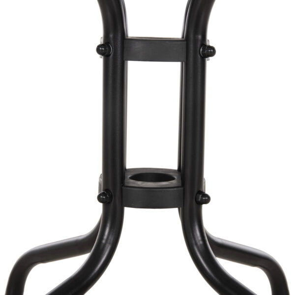 ΤΡΑΠΕΖΙ ΒΟΗΘΗΤΙΚΟ FIGO HM6067.03 ΜΕΤΑΛΛΙΚΟ ΜΑΥΡΟ-ΓΥΑΛΙΝΗ ΕΠΙΦΑΝΕΙΑ 45x45x50Yεκ