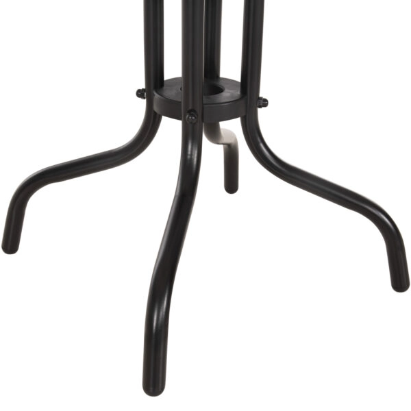 ΤΡΑΠΕΖΙ ΒΟΗΘΗΤΙΚΟ FIGO HM6067.03 ΜΕΤΑΛΛΙΚΟ ΜΑΥΡΟ-ΓΥΑΛΙΝΗ ΕΠΙΦΑΝΕΙΑ 45x45x50Yεκ