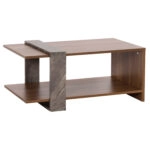 ΤΡΑΠΕΖΙ ΣΑΛΟΝΙΟΥ WILMA HM8950.13 ΜΕΛΑΜΙΝΗ ΣΕ ΦΥΣΙΚΟ-ΓΚΡΙ ΠΕΤΡΑ 80Χ50Χ35Υ εκ.