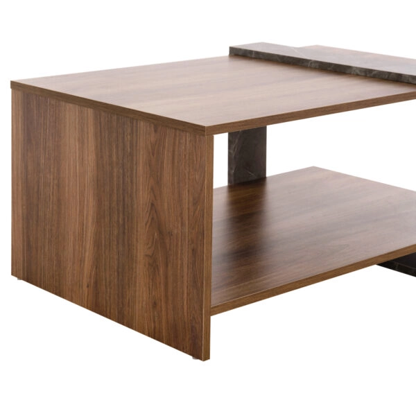 ΤΡΑΠΕΖΙ ΣΑΛΟΝΙΟΥ WILMA HM8950.13 ΜΕΛΑΜΙΝΗ ΣΕ ΦΥΣΙΚΟ-ΓΚΡΙ ΠΕΤΡΑ 80Χ50Χ35Υ εκ.