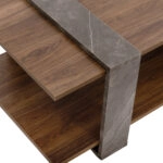 ΤΡΑΠΕΖΙ ΣΑΛΟΝΙΟΥ WILMA HM8950.13 ΜΕΛΑΜΙΝΗ ΣΕ ΦΥΣΙΚΟ-ΓΚΡΙ ΠΕΤΡΑ 80Χ50Χ35Υ εκ.