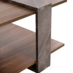 ΤΡΑΠΕΖΙ ΣΑΛΟΝΙΟΥ WILMA HM8950.13 ΜΕΛΑΜΙΝΗ ΣΕ ΦΥΣΙΚΟ-ΓΚΡΙ ΠΕΤΡΑ 80Χ50Χ35Υ εκ.