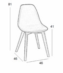 Καρέκλα Τραπεζαρίας Ξύλινη 4τμχ Loft Plus Λευκό PP 46x48x44-83εκ. - ΞΥΛΟ/PP - ΛΕΥΚΟ