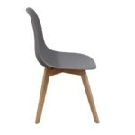 Καρέκλα Τραπεζαρίας Ξύλινη 4τμχ Loft Plus Γκρί PP 46x48x44-83εκ. - ΞΥΛΟ/PP - ΓΚΡΙ