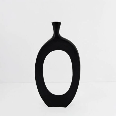 ABSTRACT ΒΑΖΟ 28x5x61 ΑΛΟΥΜΙΝΙΟ ΜΑΥΡΟ