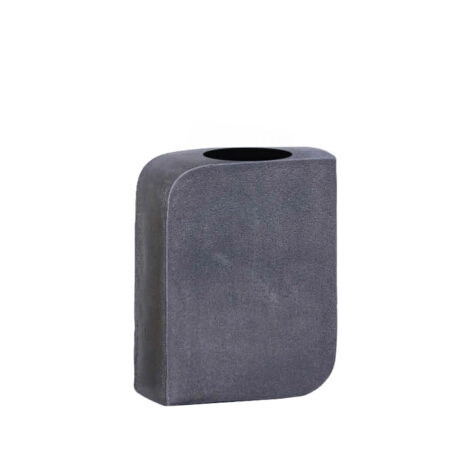 BRICK ΒΑΖΟ 14x7x18cm ΑΛΟΥΜΙΝΙΟ ΓΚΡΙ ΣΚΟΥΡΟ