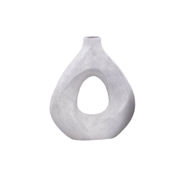 MED VASE ΒΑΖΟ 30x9x33 ΑΛΟΥΜΙΝΙΟ ΑΣΠΡΟ