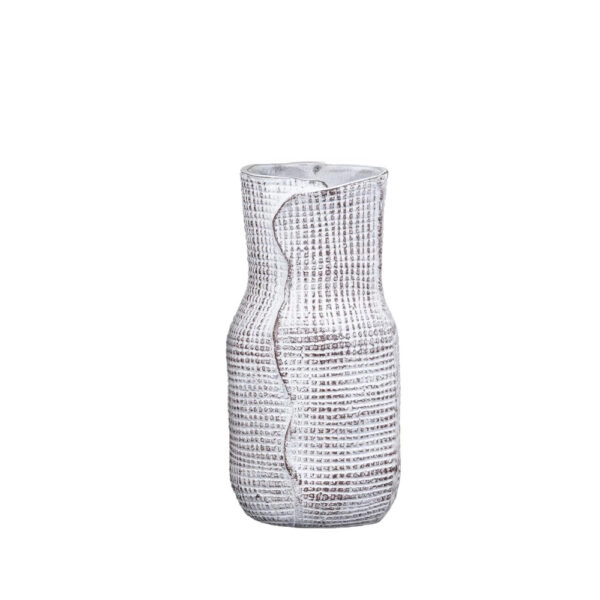 VEIL ΒΑΖΟ 13x13x25.5 ΑΛΟΥΜΙΝΙΟ ΑΣΠΡΟ ΚΑΦΕ ΣΚΟΥΡΟ