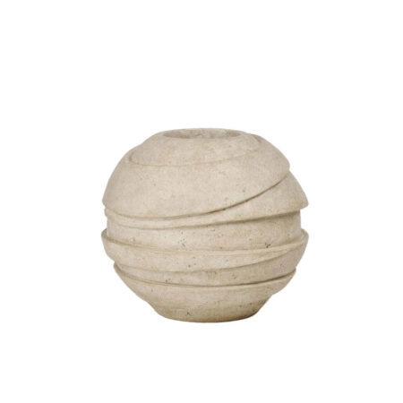 GLOBO ΒΑΖΟ 25.5x25.5x21.7cm RESIN ΜΠΕΖ