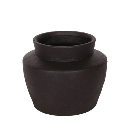 ARDINE ΒΑΖΟ 40x40x33cm MgO ΜΑΥΡΟ