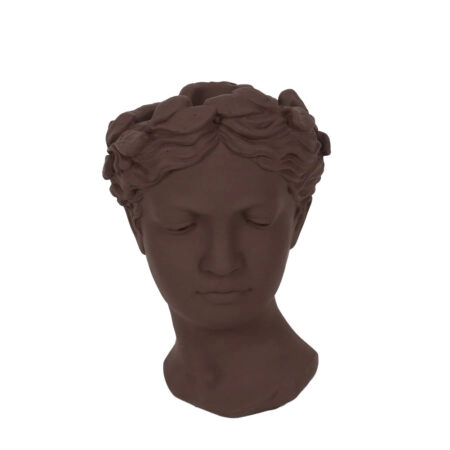 CEM ΒΑΖΟ 18x17x26.5cm CEMENT ΚΑΦΕ ΣΚΟΥΡΟ