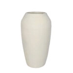 ASH ΒΑΖΟ 23.5x23.5x42cm ΚΕΡΑΜΙΚΟ ΑΣΠΡΟ