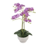 ΜΩΒ/ΛΕΥΚΟ ΟΡΧΙΔΕΑ REAL TOUCH ΣΕ ΚΑΣΠΩ (9 ΚΛΑΔΙΑ, 30 ΑΝΘΗ) - Y45cm 2/8ΚΙΒ
