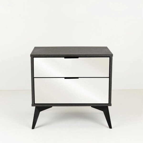 SPECCHIO ΚΟΜΟΔΙΝΟ 2ΣΥΡΤΑΡΙΑ ΜΑΥΡΟ OAK ΚΑΘΡΕΠΤΗΣ 58x39xH55cm