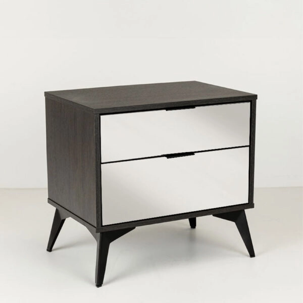 SPECCHIO ΚΟΜΟΔΙΝΟ 2ΣΥΡΤΑΡΙΑ ΜΑΥΡΟ OAK ΚΑΘΡΕΠΤΗΣ 58x39xH55cm