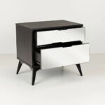 SPECCHIO ΚΟΜΟΔΙΝΟ 2ΣΥΡΤΑΡΙΑ ΜΑΥΡΟ OAK ΚΑΘΡΕΠΤΗΣ 58x39xH55cm