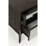 SPECCHIO ΚΟΜΟΔΙΝΟ 2ΣΥΡΤΑΡΙΑ ΜΑΥΡΟ OAK ΚΑΘΡΕΠΤΗΣ 58x39xH55cm