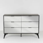 SPECCHIO ΣΥΡΤΑΡΙΕΡΑ 6ΣΥΡΤΑΡΙΑ ΜΑΥΡΟ OAK ΚΑΘΡΕΠΤΗΣ 120x39xH80cm