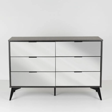 SPECCHIO ΣΥΡΤΑΡΙΕΡΑ 6ΣΥΡΤΑΡΙΑ ΜΑΥΡΟ OAK ΚΑΘΡΕΠΤΗΣ 120x39x80cm