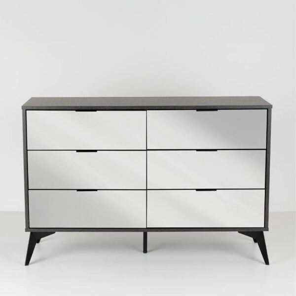 SPECCHIO ΣΥΡΤΑΡΙΕΡΑ 6ΣΥΡΤΑΡΙΑ ΜΑΥΡΟ OAK ΚΑΘΡΕΠΤΗΣ 120x39xH80cm