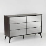 SPECCHIO ΣΥΡΤΑΡΙΕΡΑ 6ΣΥΡΤΑΡΙΑ ΜΑΥΡΟ OAK ΚΑΘΡΕΠΤΗΣ 120x39xH80cm