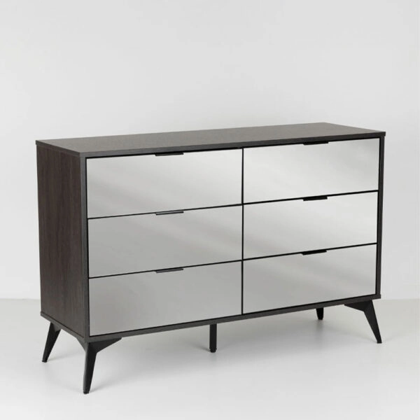 SPECCHIO ΣΥΡΤΑΡΙΕΡΑ 6ΣΥΡΤΑΡΙΑ ΜΑΥΡΟ OAK ΚΑΘΡΕΠΤΗΣ 120x39xH80cm