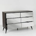 SPECCHIO ΣΥΡΤΑΡΙΕΡΑ 6ΣΥΡΤΑΡΙΑ ΜΑΥΡΟ OAK ΚΑΘΡΕΠΤΗΣ 120x39xH80cm