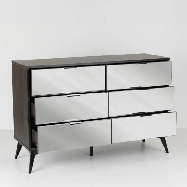 SPECCHIO ΣΥΡΤΑΡΙΕΡΑ 6ΣΥΡΤΑΡΙΑ ΜΑΥΡΟ OAK ΚΑΘΡΕΠΤΗΣ 120x39xH80cm