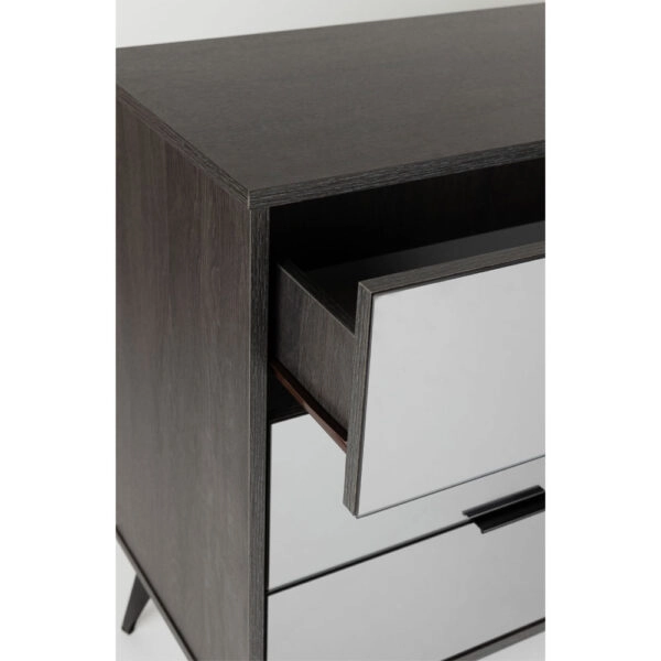 SPECCHIO ΣΥΡΤΑΡΙΕΡΑ 6ΣΥΡΤΑΡΙΑ ΜΑΥΡΟ OAK ΚΑΘΡΕΠΤΗΣ 120x39xH80cm