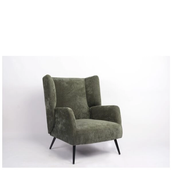 Πολυθρόνα ArteLibre NORA Πράσινο Ύφασμα/Μέταλλο 100x80x89cm